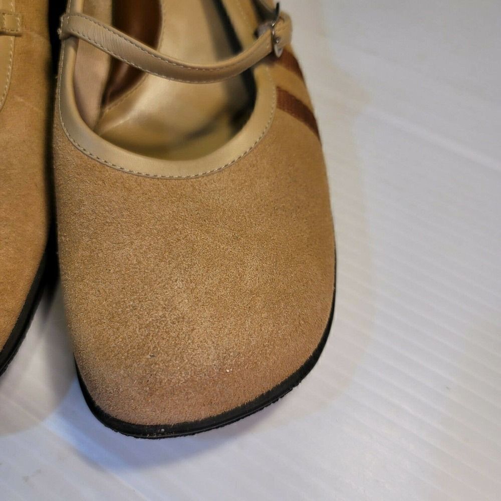 Sam & Libby size 9M Tan Suede Leather Sport Shoe Scamper Chunky Heel As … - Picture 4 of 12